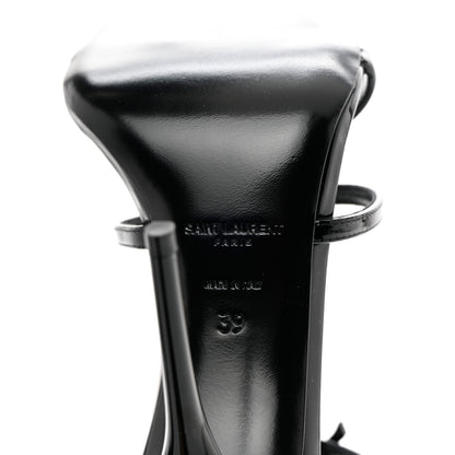 Saint Laurent Calfskin Cassandra 110 Sandals 39 Black 7 of 9