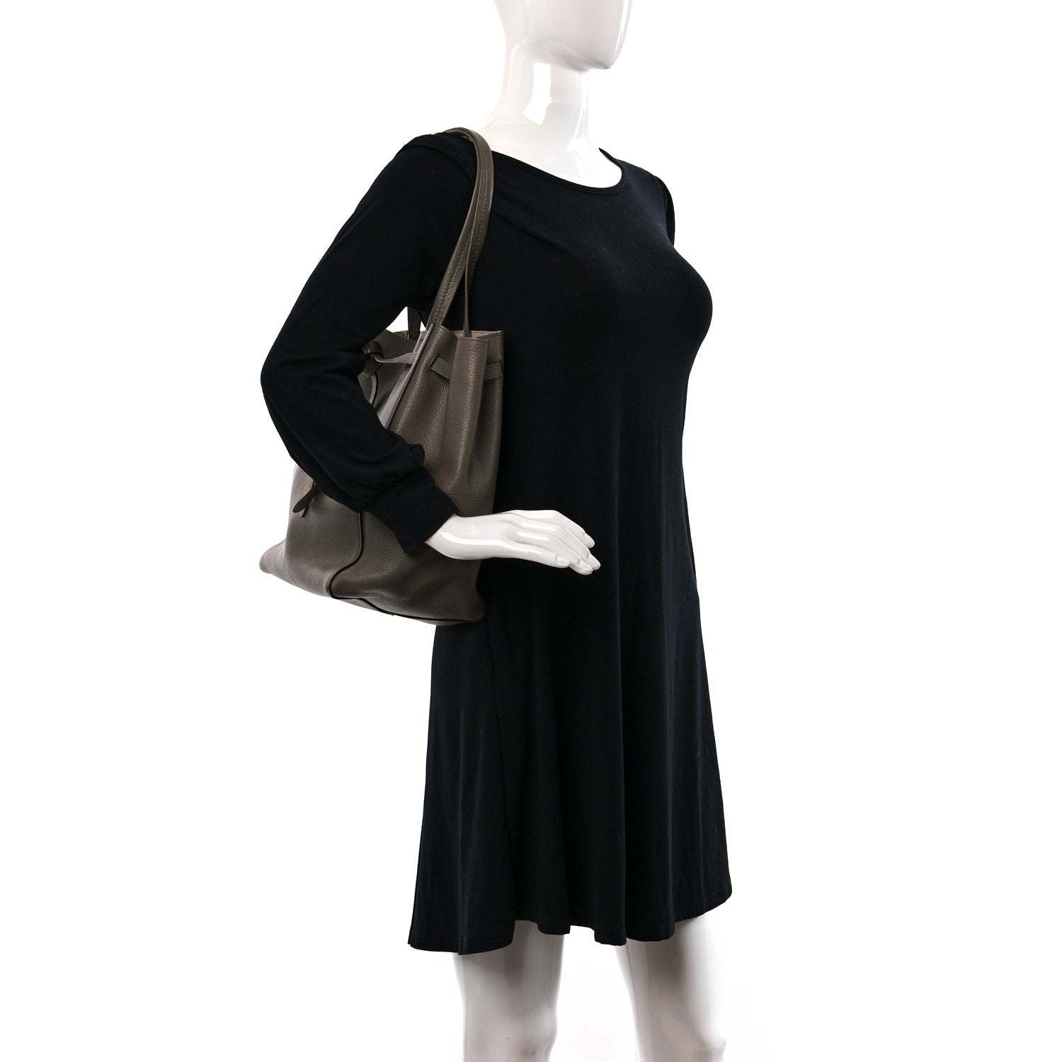 Celine Soft Grained Calfskin Medium Belt Cabas Phantom Taupe 2 of 15