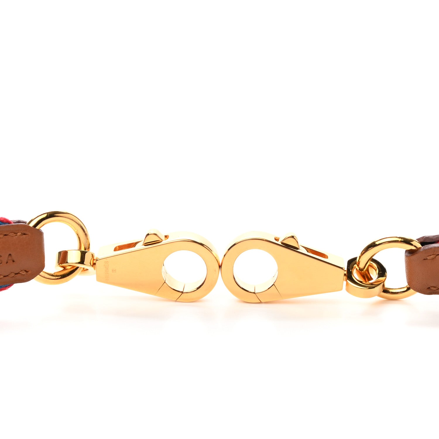 Hermes Toile Swift 25mm Sangle Flipperball Shoulder Strap Rouge De Coeur Bleu Frida Gold 5 of 6