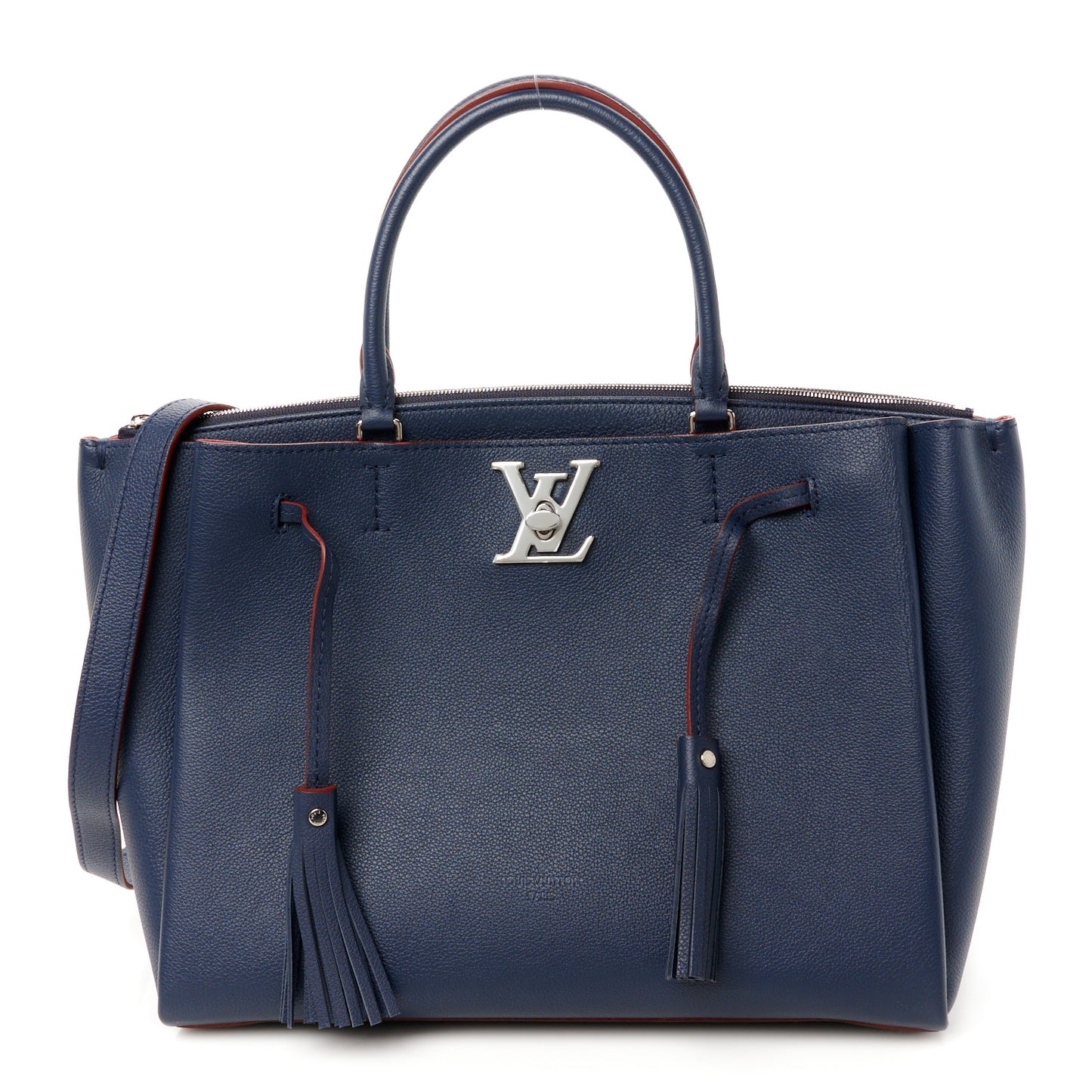 Calfskin Lockmeto Marine Rouge