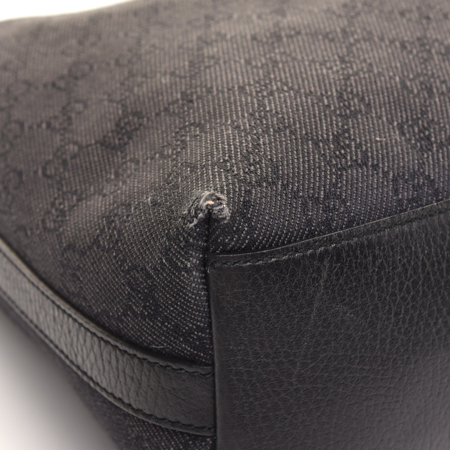 Denim Monogram Hobo Black