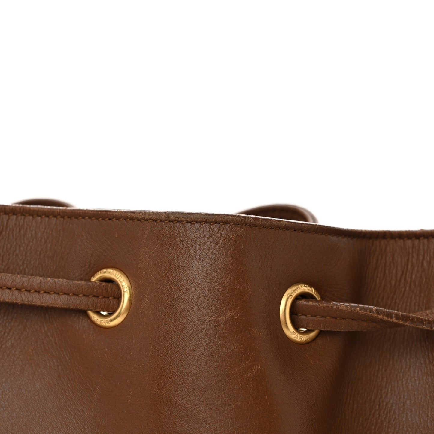 Calfskin Large Emmanuelle Bucket Bag Cognac
