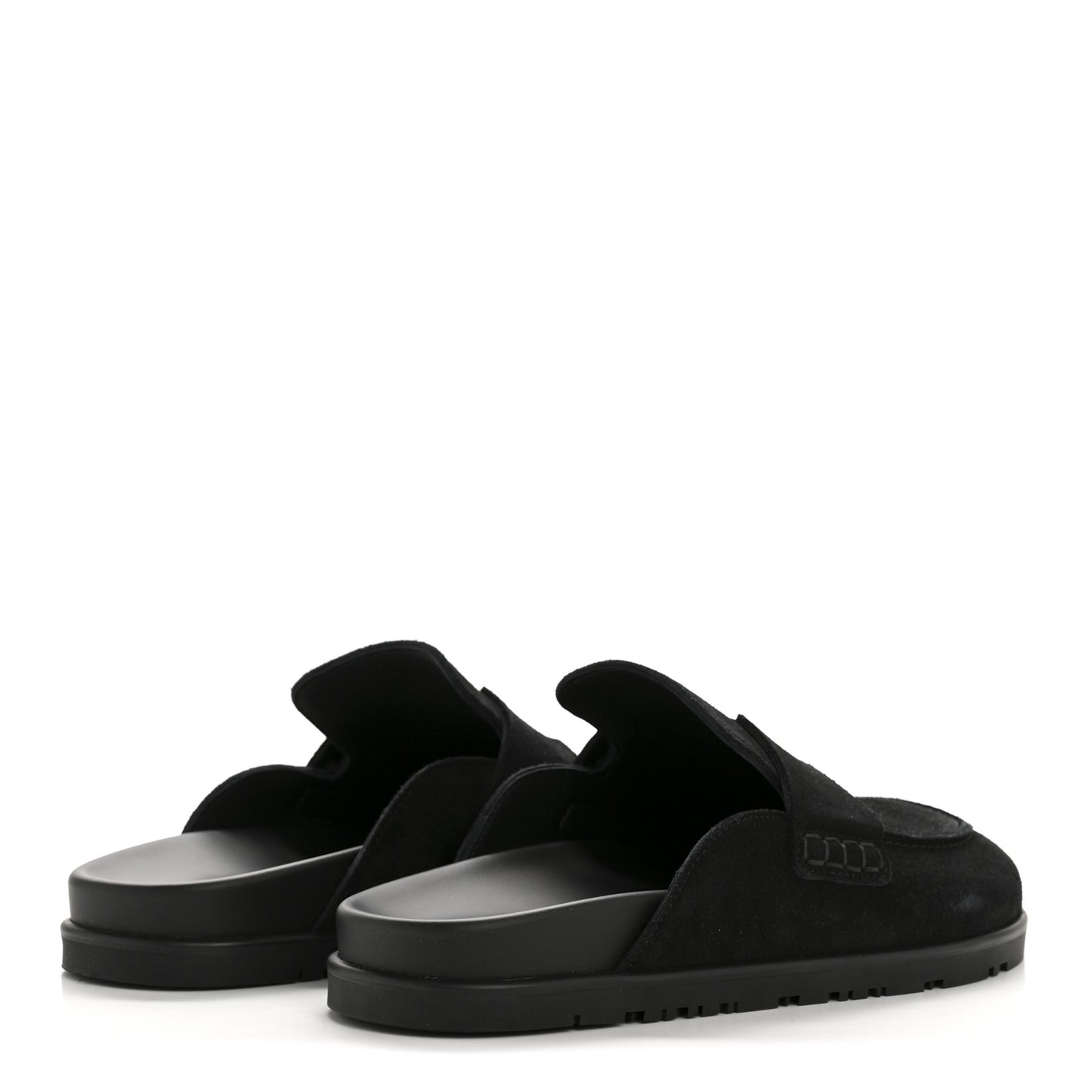 Suede Calfskin Go Mules 37.5 Black