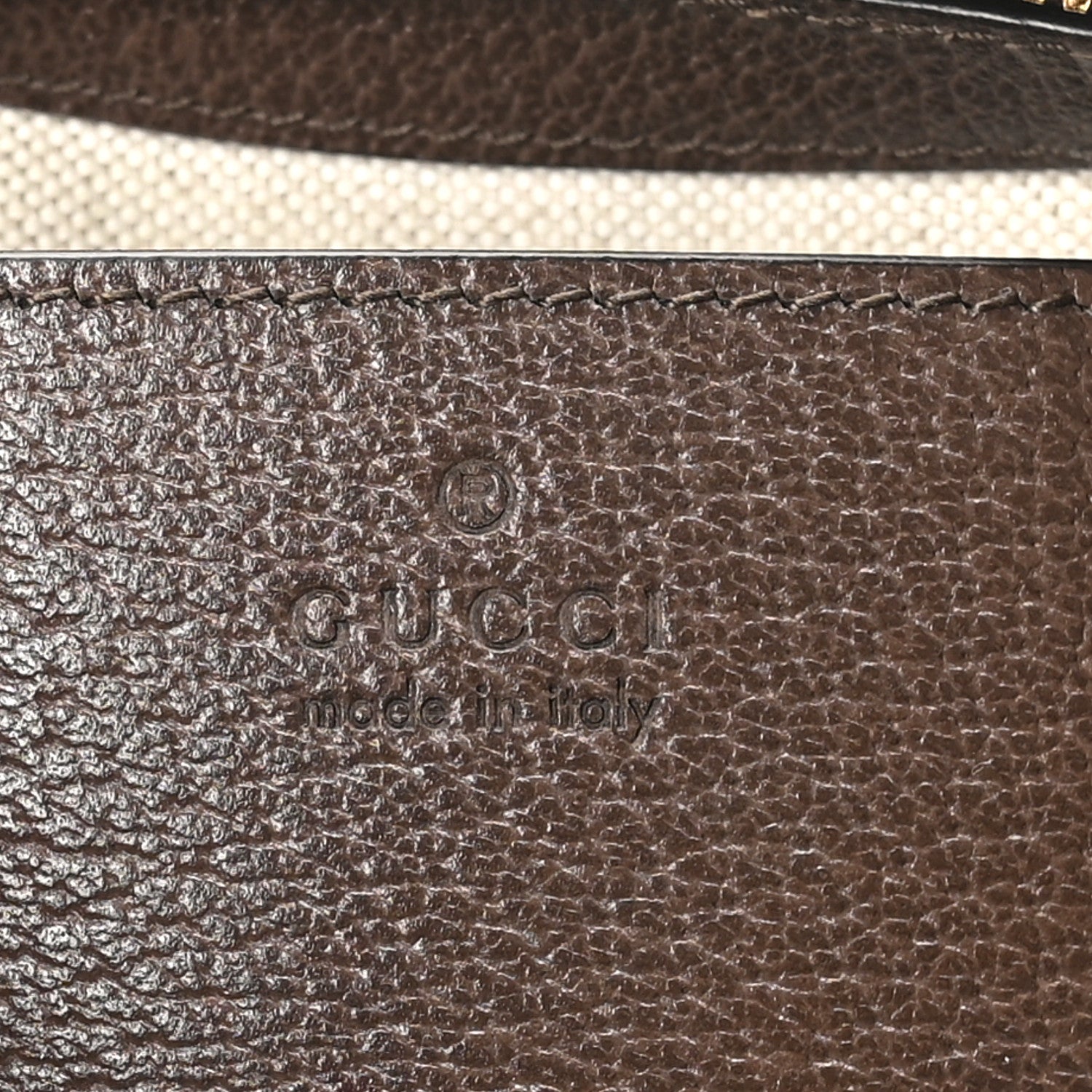 Gucci GG Supreme Monogram Textured Dollar Calfskin Small Ophidia Hobo Beige Ebony New Acero 6 of 10