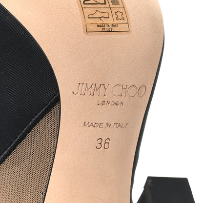 Jimmy Choo X Mugler Spiral Sock Ankle Boots 36 Black Nude 7 of 7