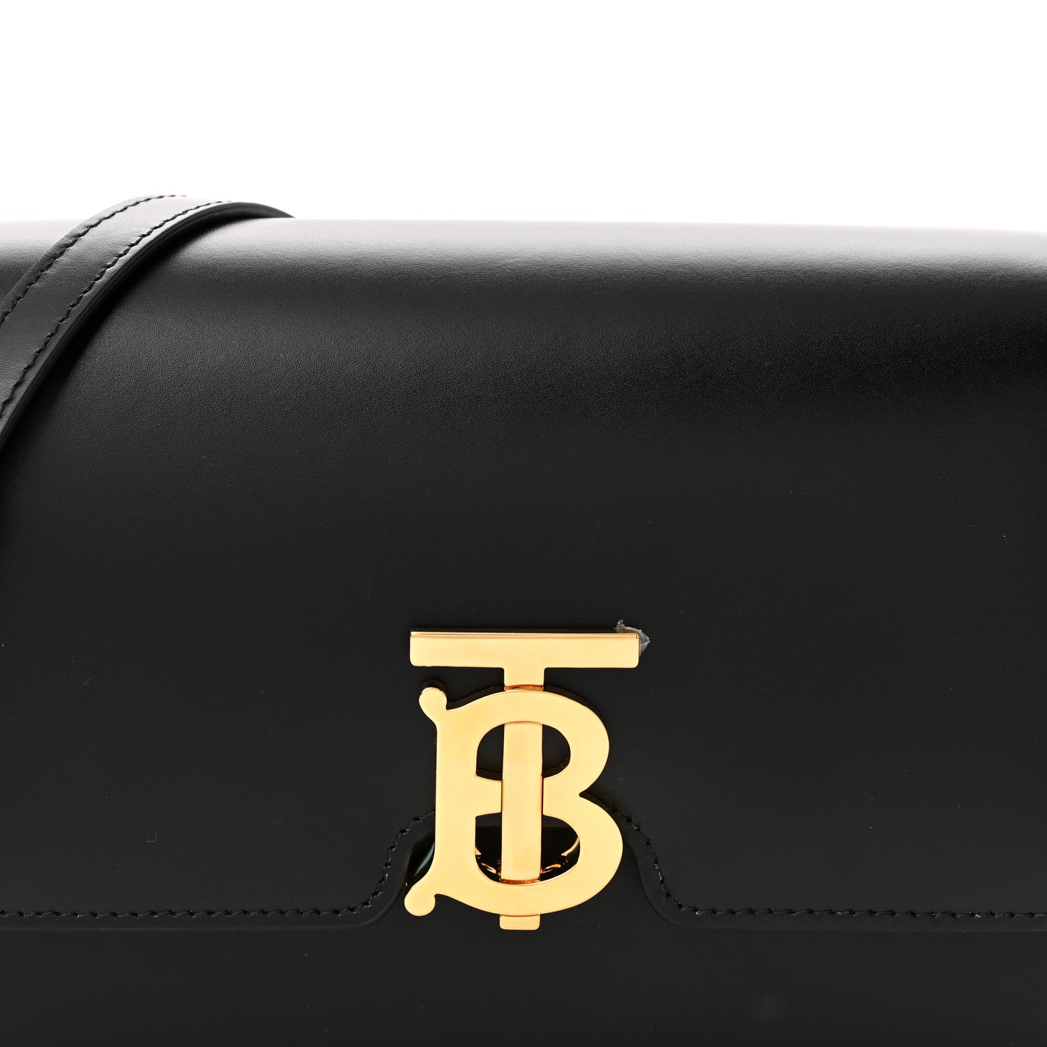Burberry Calfskin Medium TB Bag Black 8 of 10