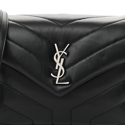 Saint Laurent Calfskin Y Quilted Monogram Toy Loulou Crossbody Bag Black 7 of 10