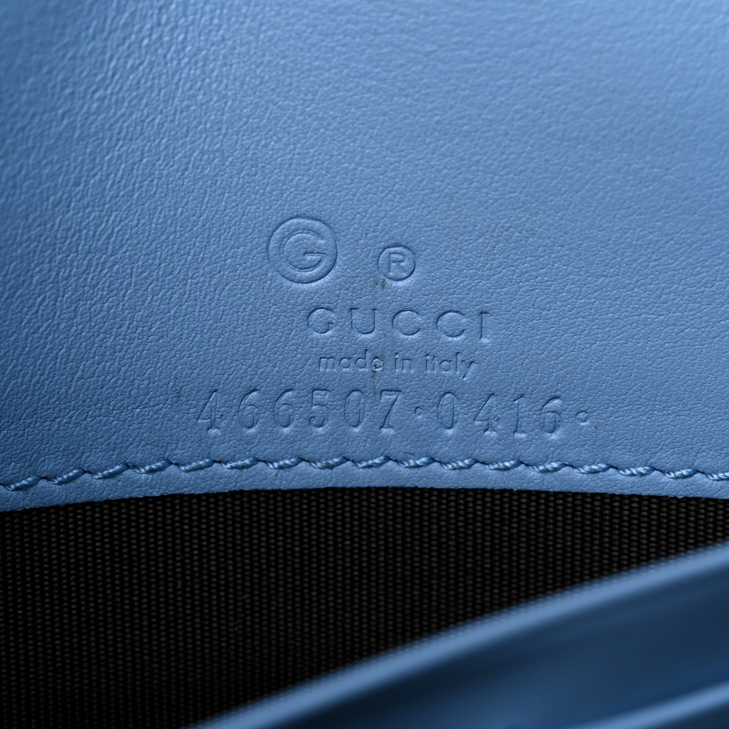 Gucci Microguccissima Crossbody Wallet Mineral Blue 7 of 17