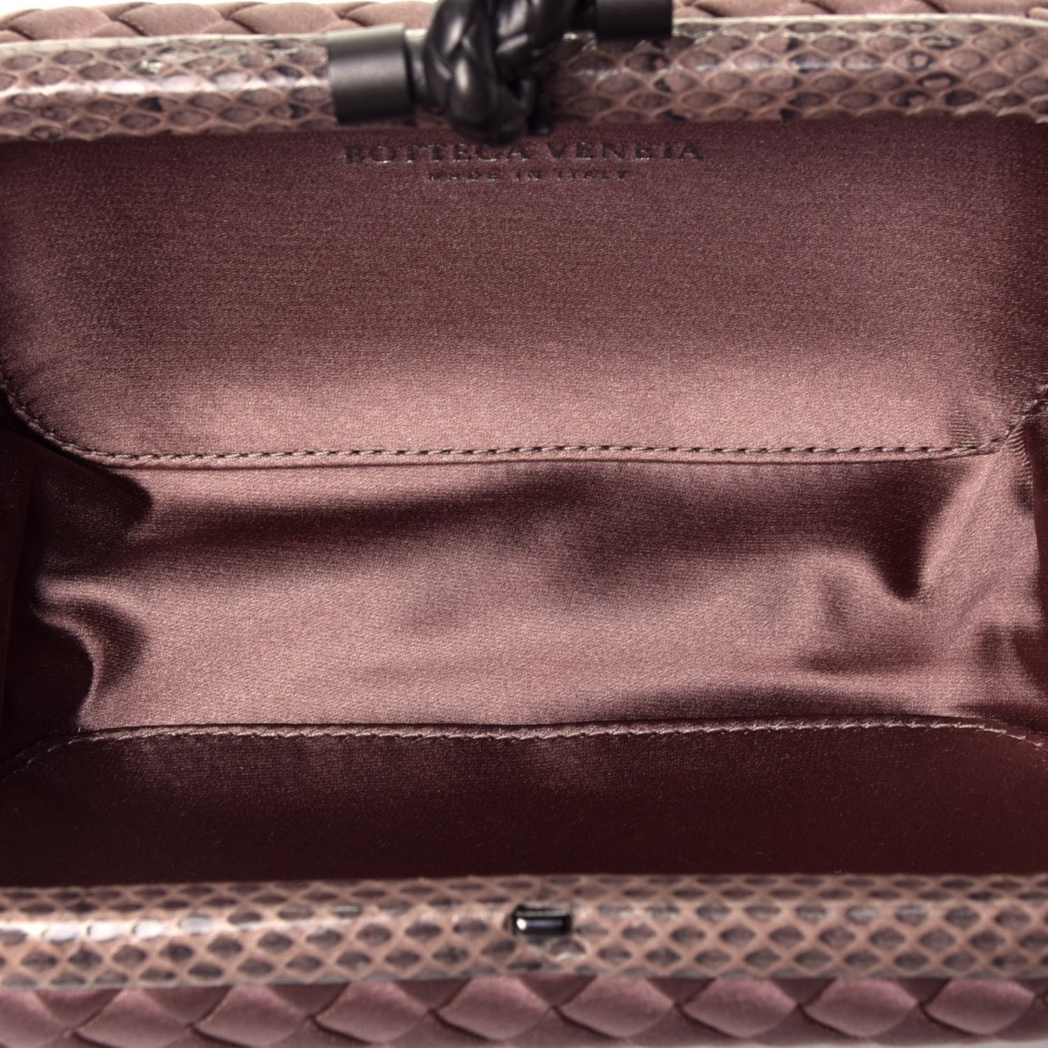 Bottega Veneta Satin Intreccio Impero Ayers Knot Clutch Pink 5 of 8