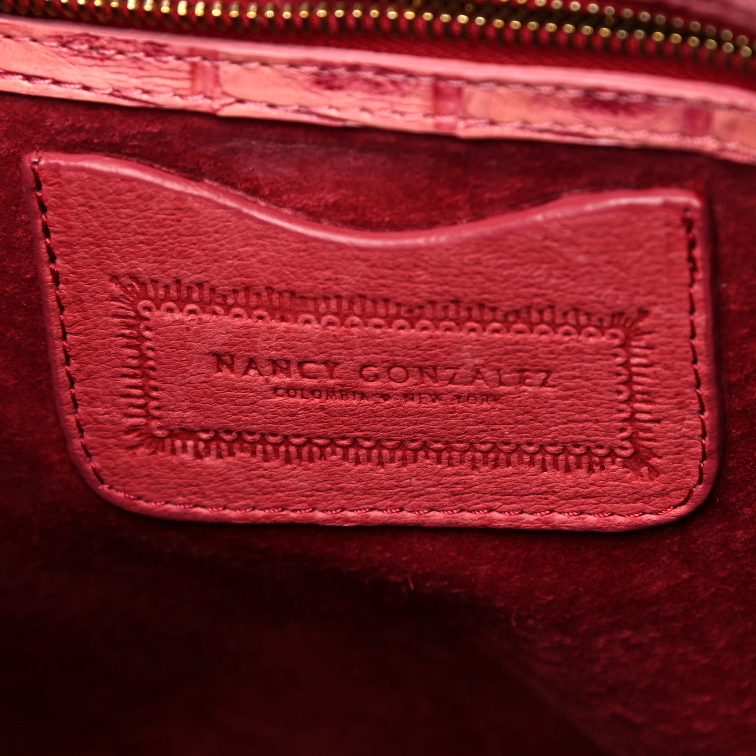 Nancy Gonzalez Crocodile Satchel Light Coral 6 of 12