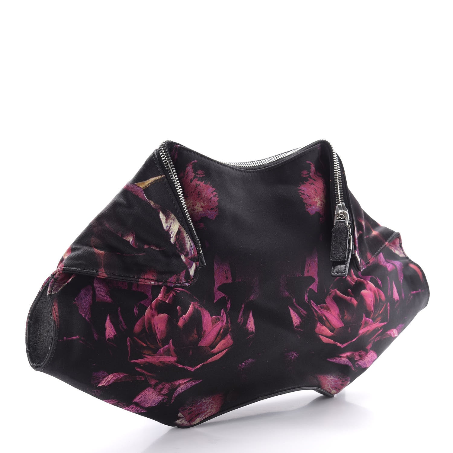 Alexander McQueen Silk Night Flowers De Manta Clutch Multicolor Black 3 of 7