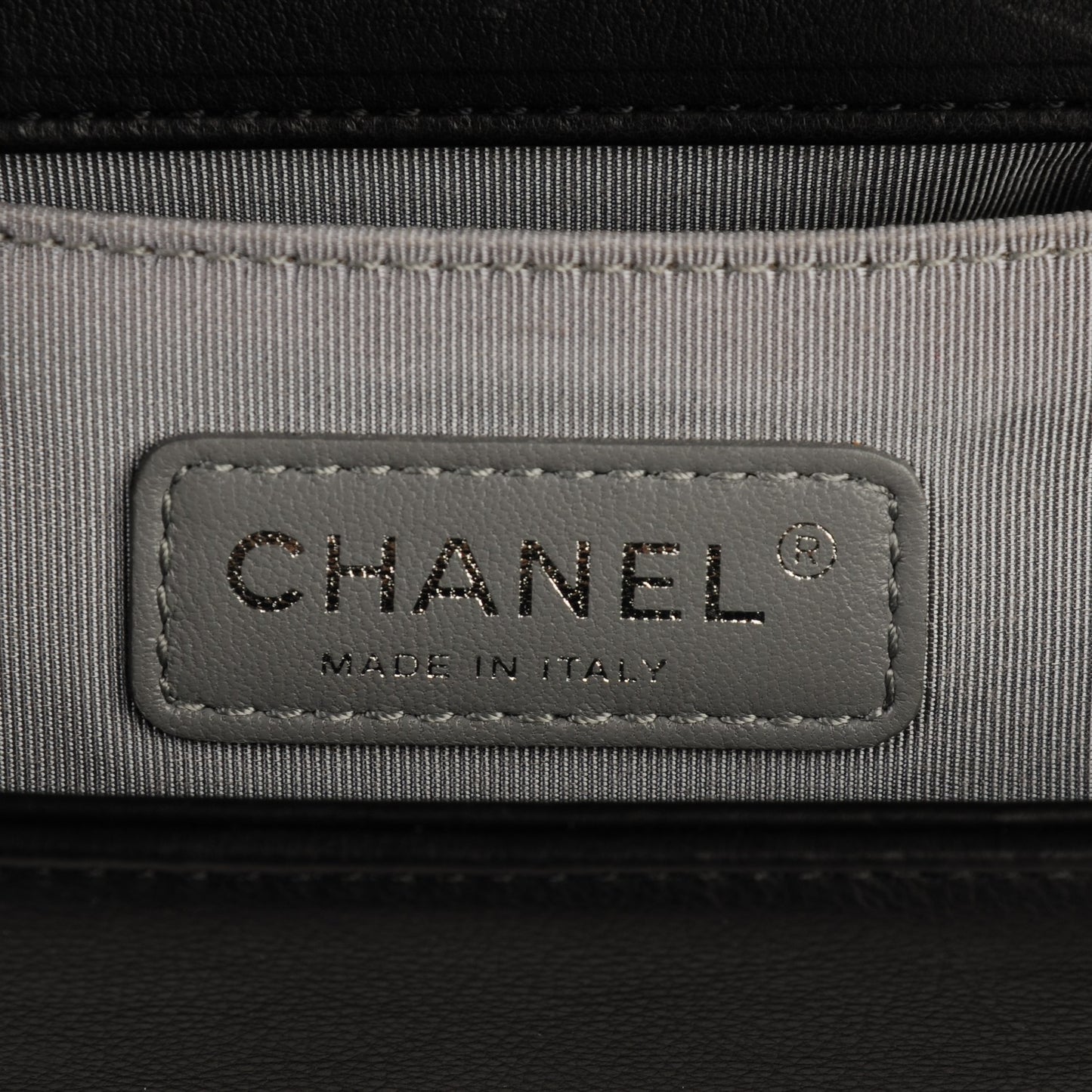 Calfskin Stitched Medium Boy Flap Black