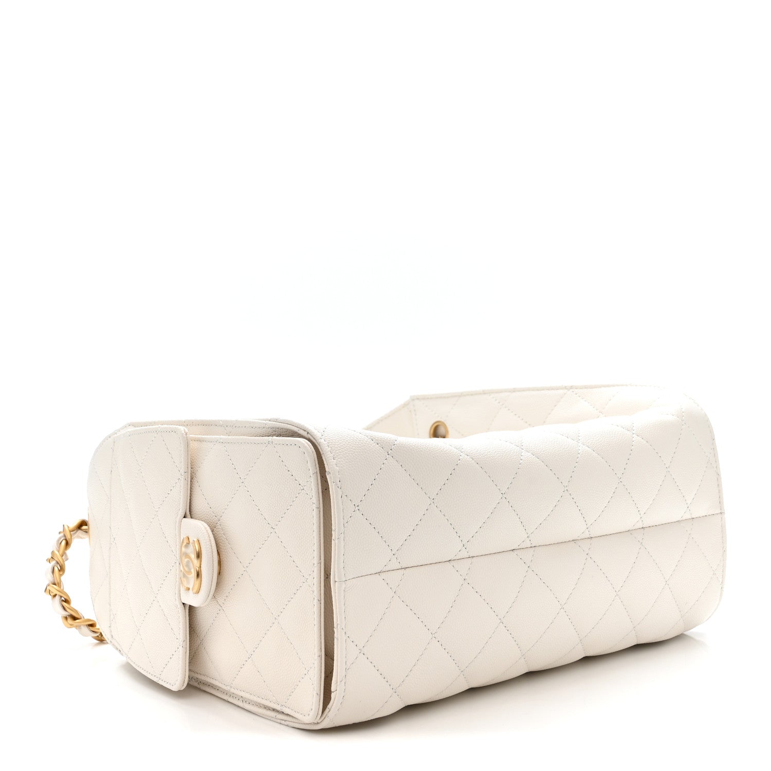 Chanel Caviar Quilted Small Chanel 25 Handbag White 4 of 11