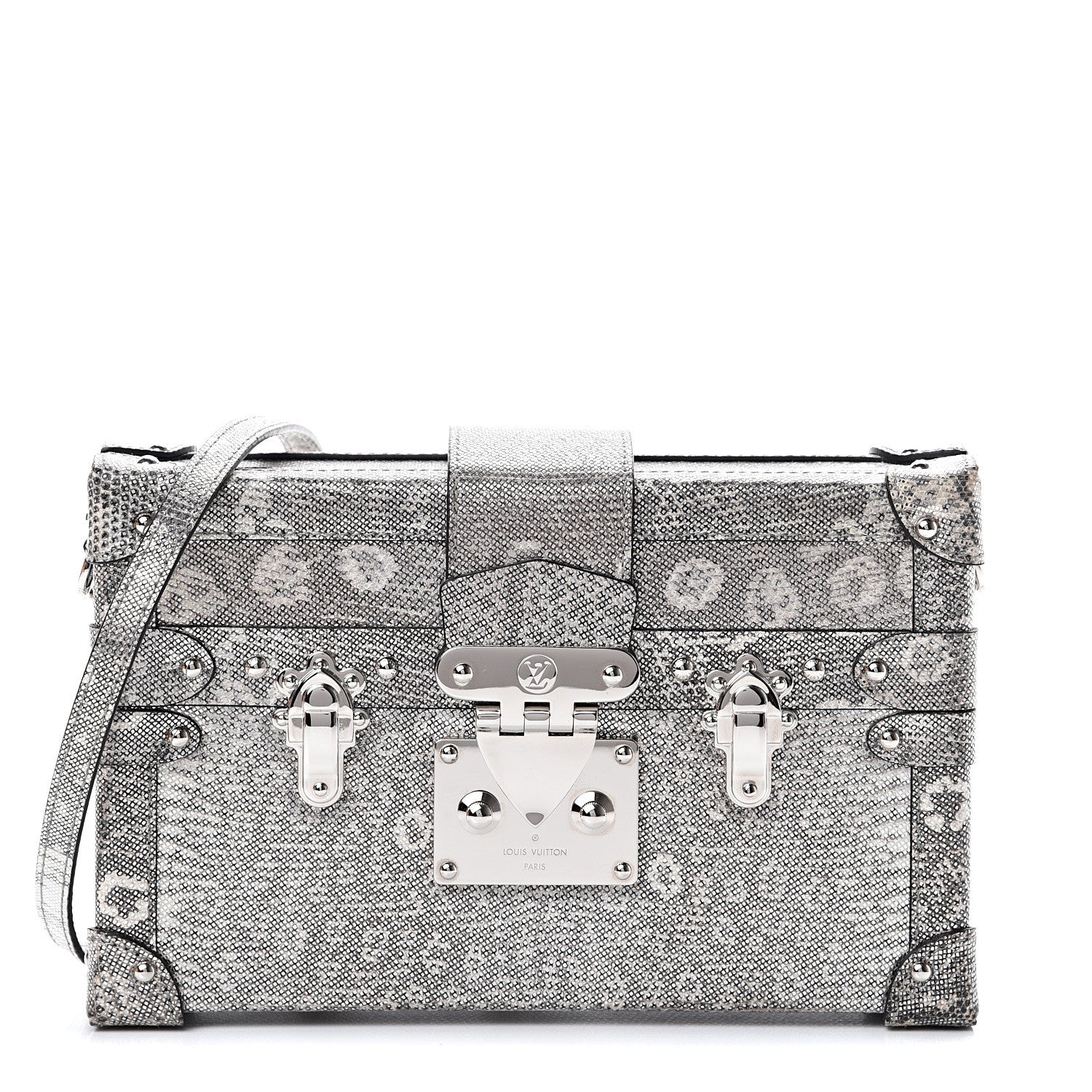 Louis Vuitton Lizard Petite Malle Silver 1 of 11