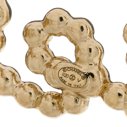 Chanel Metal Glass Swirling Pearls Hair Clip Gold 4 of 5