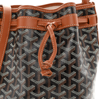 Goyard Goyardine Petit Flot Bucket Bag PM Black Gold 8 of 10