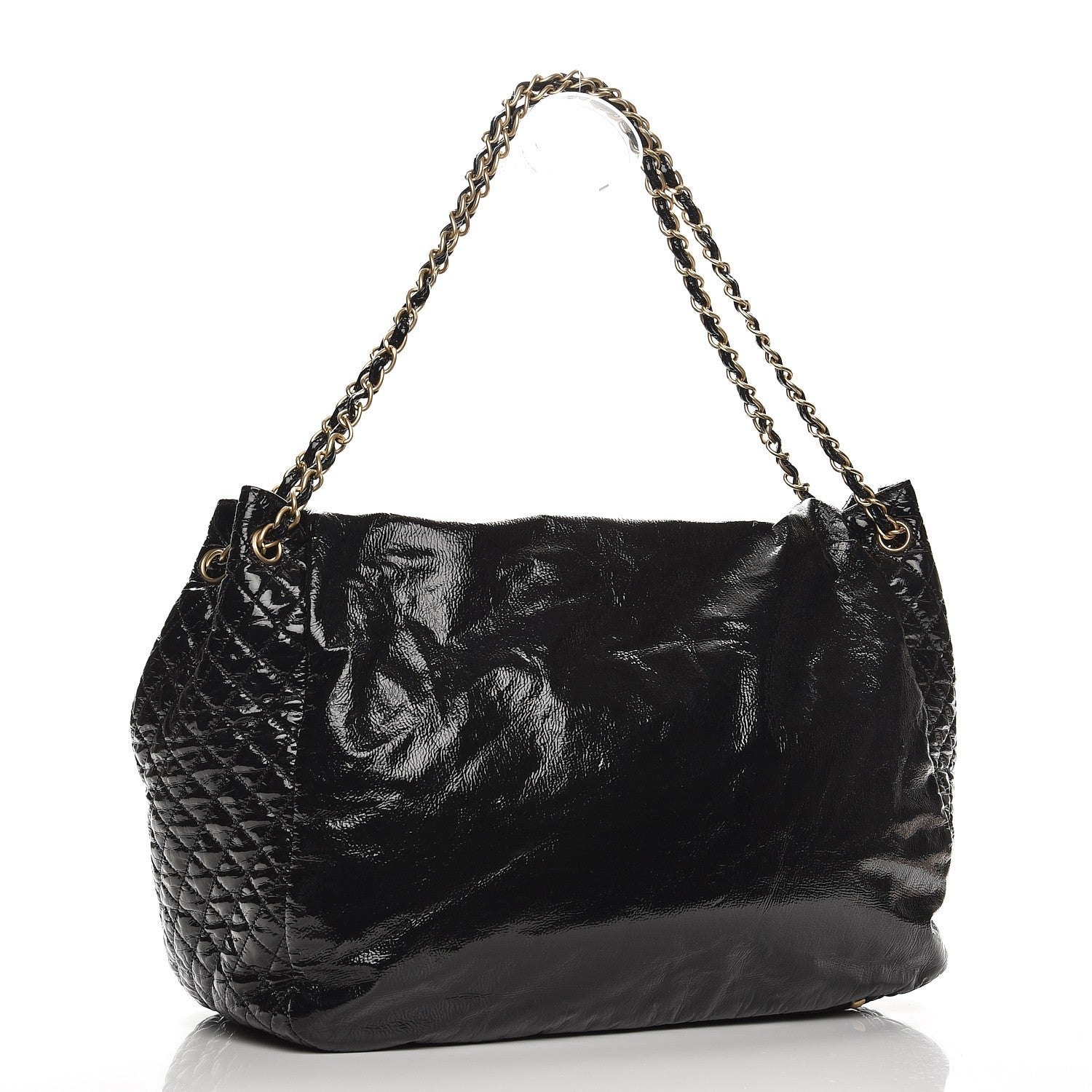 Chanel Vinyl XL Rock and Chain Flap Black 4 of 11