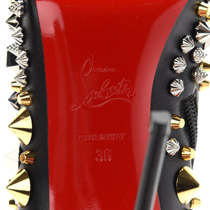 Christian Louboutin Calfskin So Full Kate 100 Ankle Boots 36 Black Multicolor 7 of 8