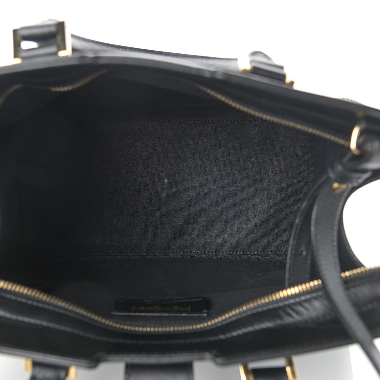 Textured Calfskin Small Classic Y Cabas Black