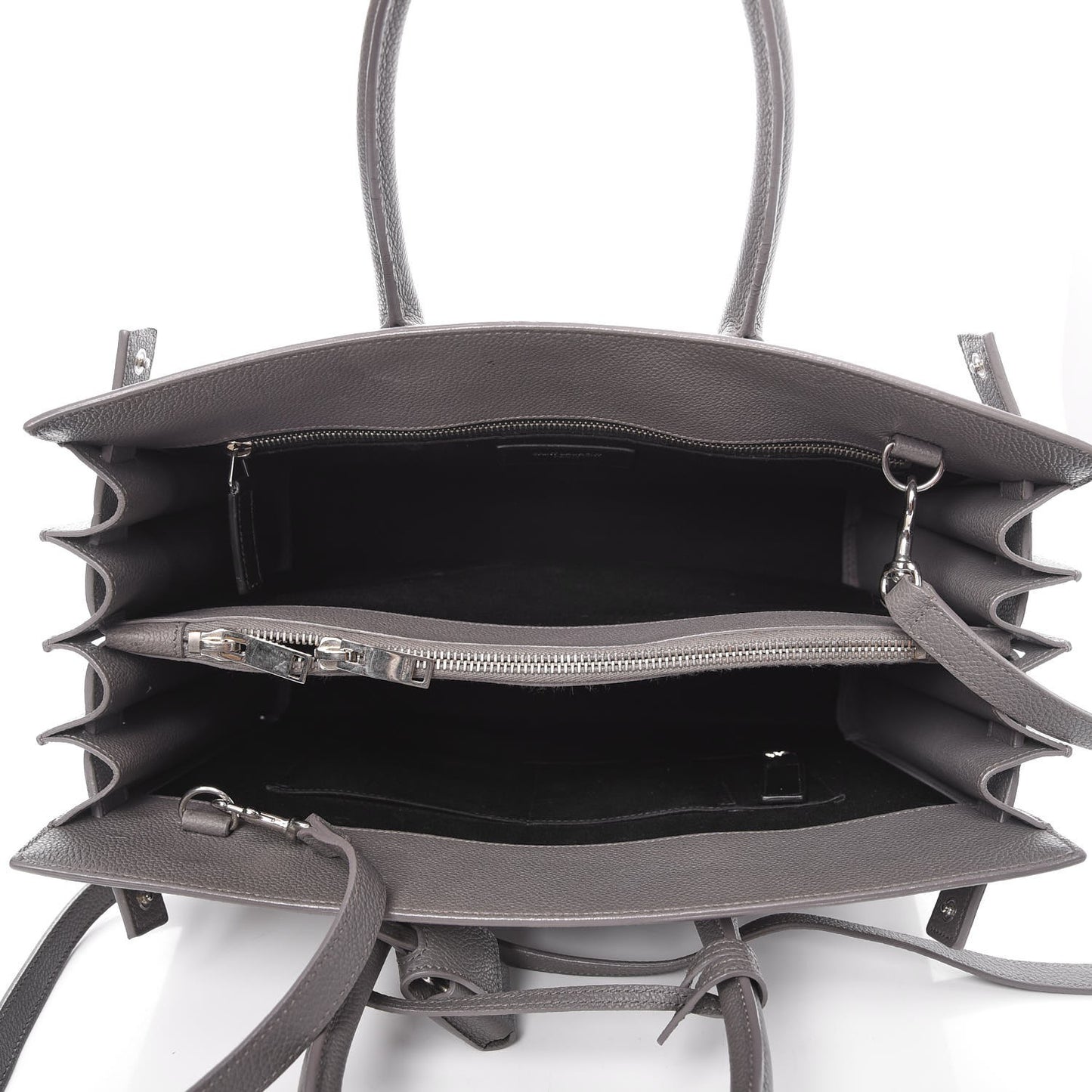 Grained Calfskin Small Sac De Jour Fog