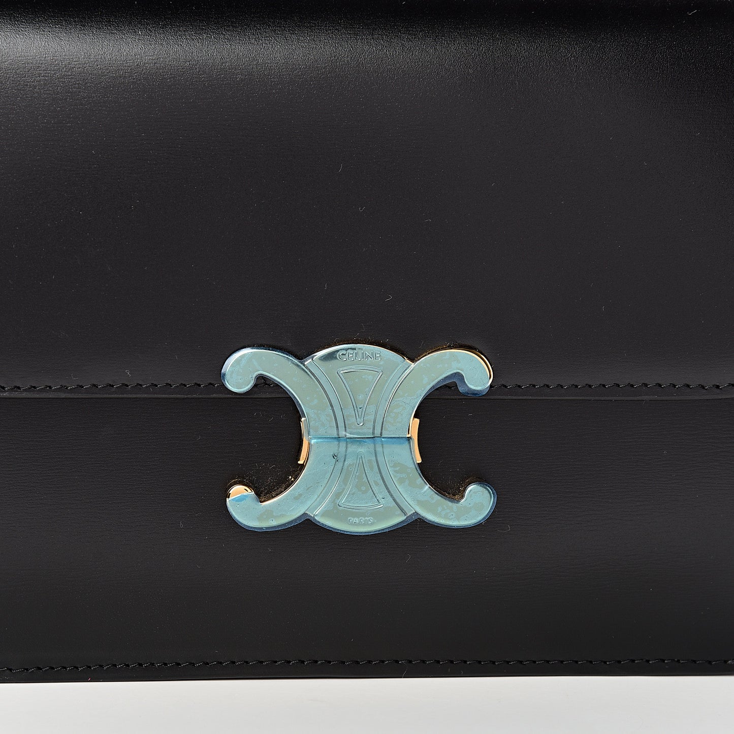 Shiny Calfskin Medium Triomphe Black