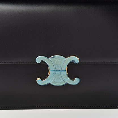 Celine Shiny Calfskin Medium Triomphe Black 9 of 11