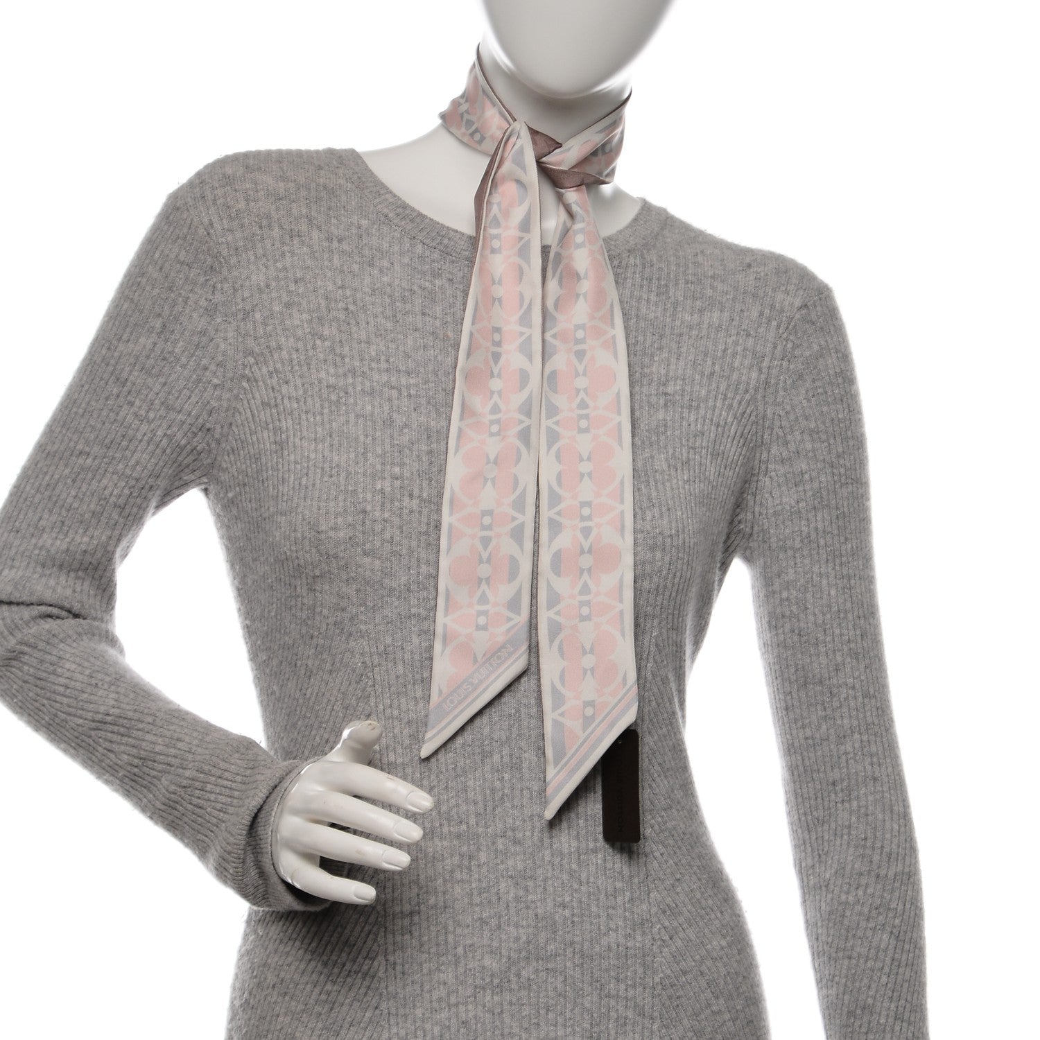 Louis Vuitton Silk Monogram Flower Ink BB Bandeau Light Pink 2 of 5
