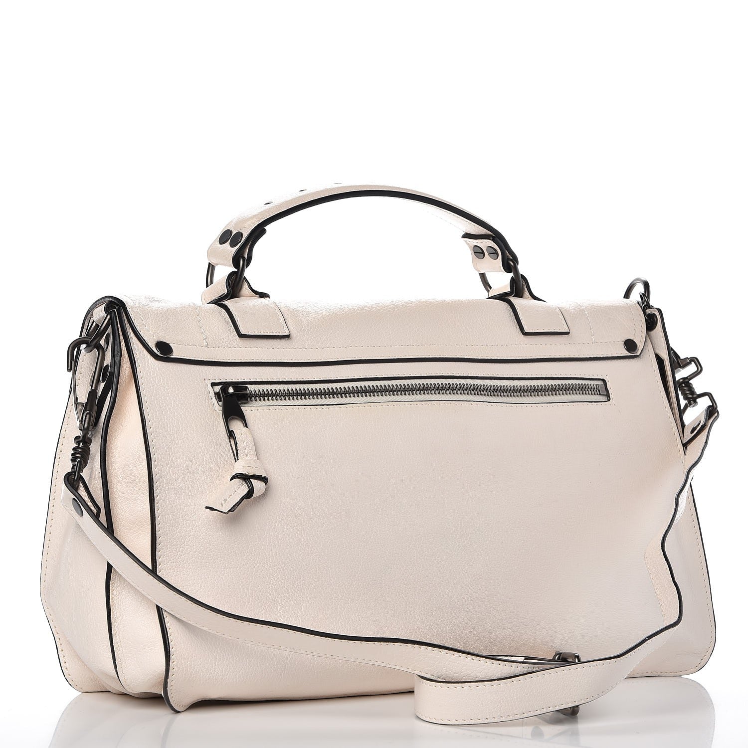 Proenza Schouler Buffalo Stud Medium PS1 Satchel White 4 of 14