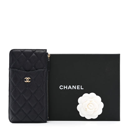 Chanel Caviar Quilted Classic iPhone Pouch Navy 8 of 8