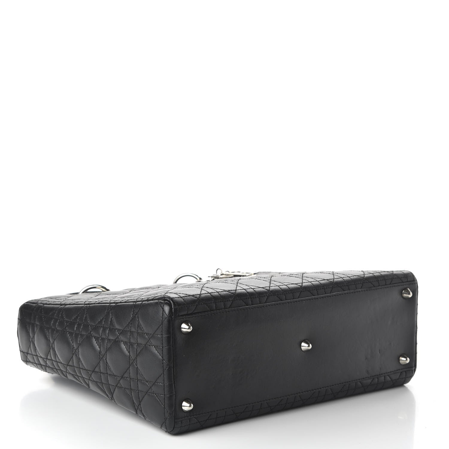 Christian Dior Lambskin Cannage Large Lady Dior Black 4 of 10
