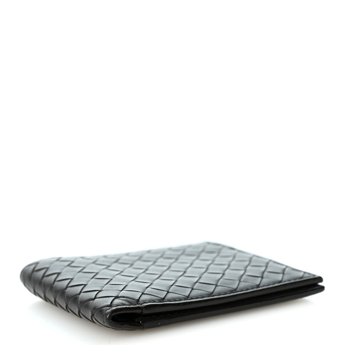Nappa Intrecciato Bi-Fold Wallet Ebano
