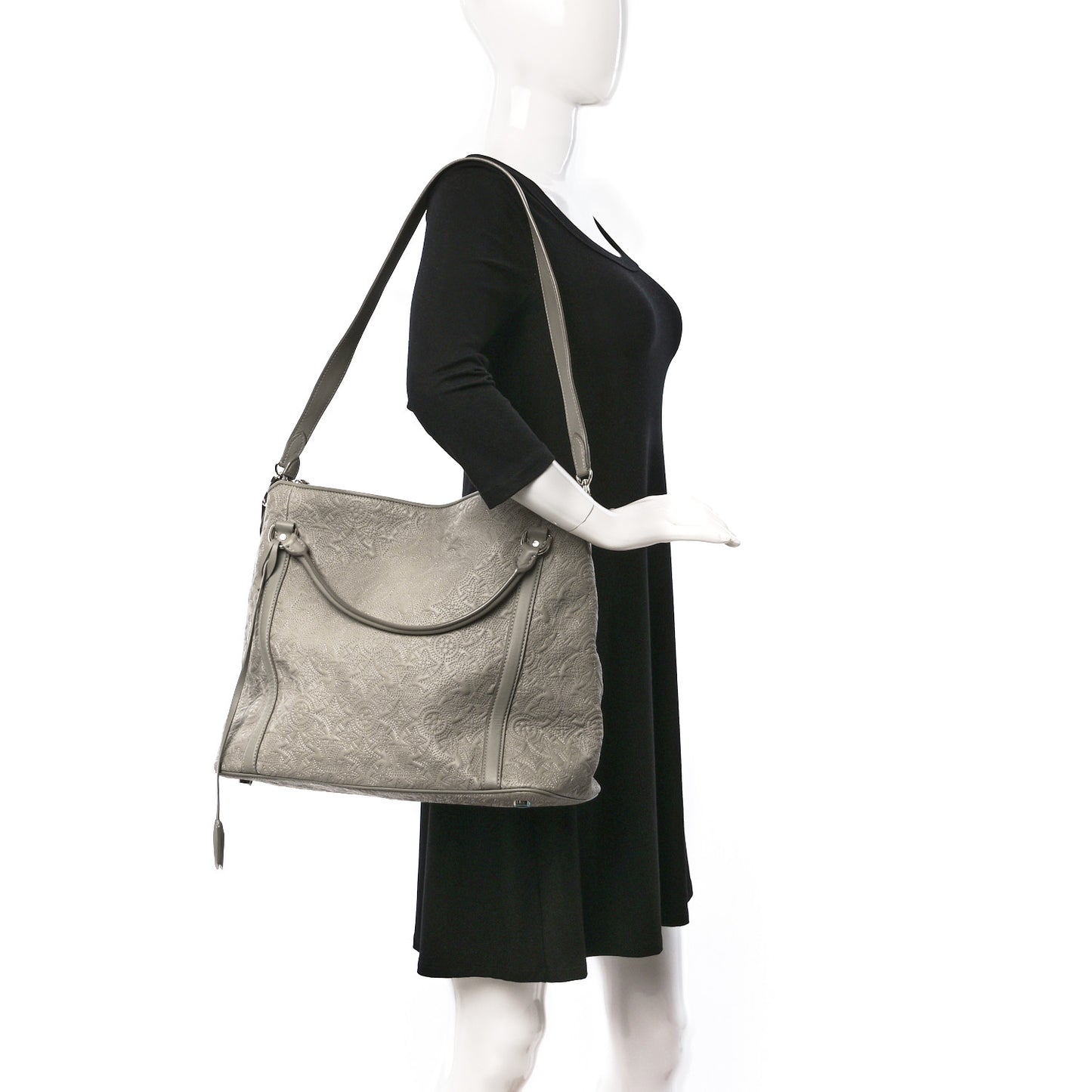 Monogram Lambskin Antheia Ixia MM Grey