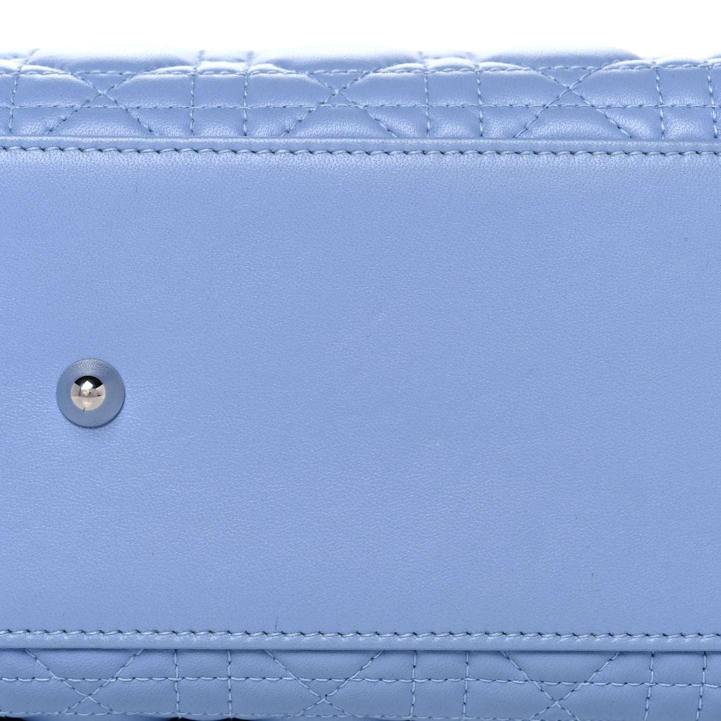 Lambskin Cannage Large Lady Dior Light Blue