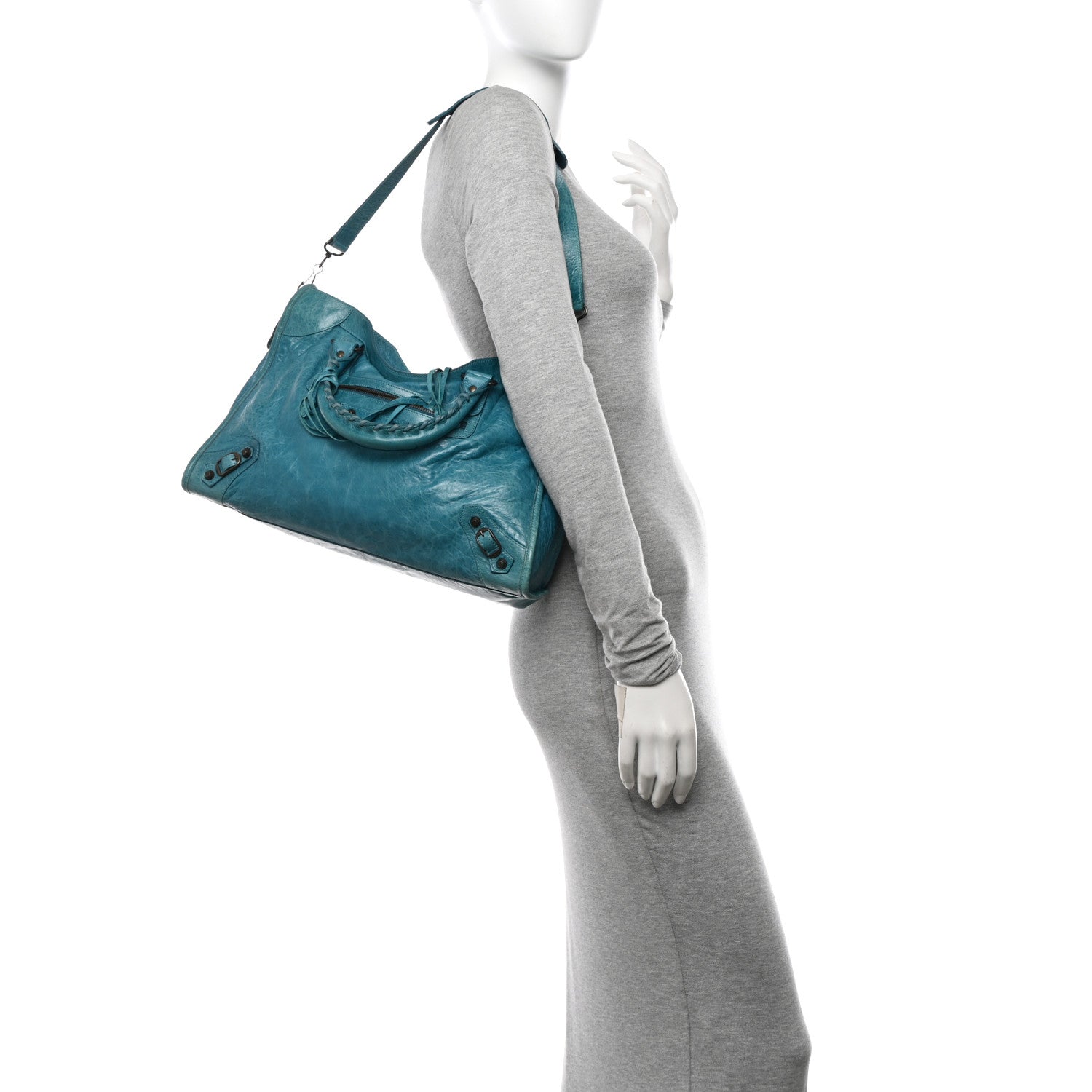 Balenciaga Agneau Classic Hardware City Aquamarine 2 of 15
