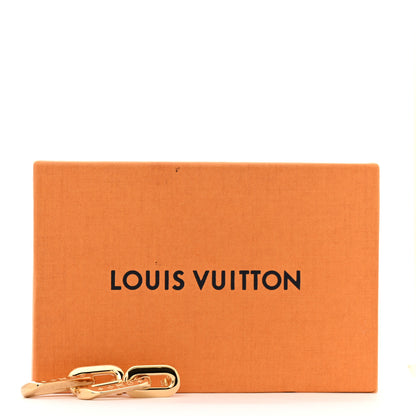 Louis Vuitton Metal LV Edge Double Hoop Earrings Gold 5 of 5