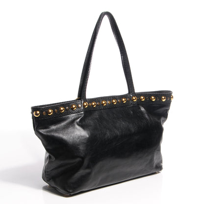 Gucci Calfskin Medium Babouska Shopping Tote Black 3 of 7