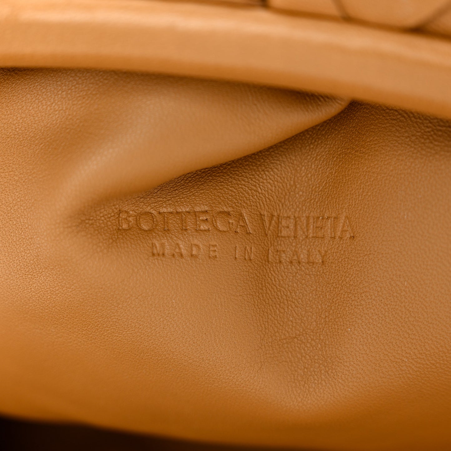 Nappa Maxi Intrecciato The Pouch Oversized Clutch Caramel