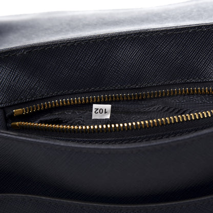 Prada Saffiano Lux Messenger Bag Baltico 7 of 16