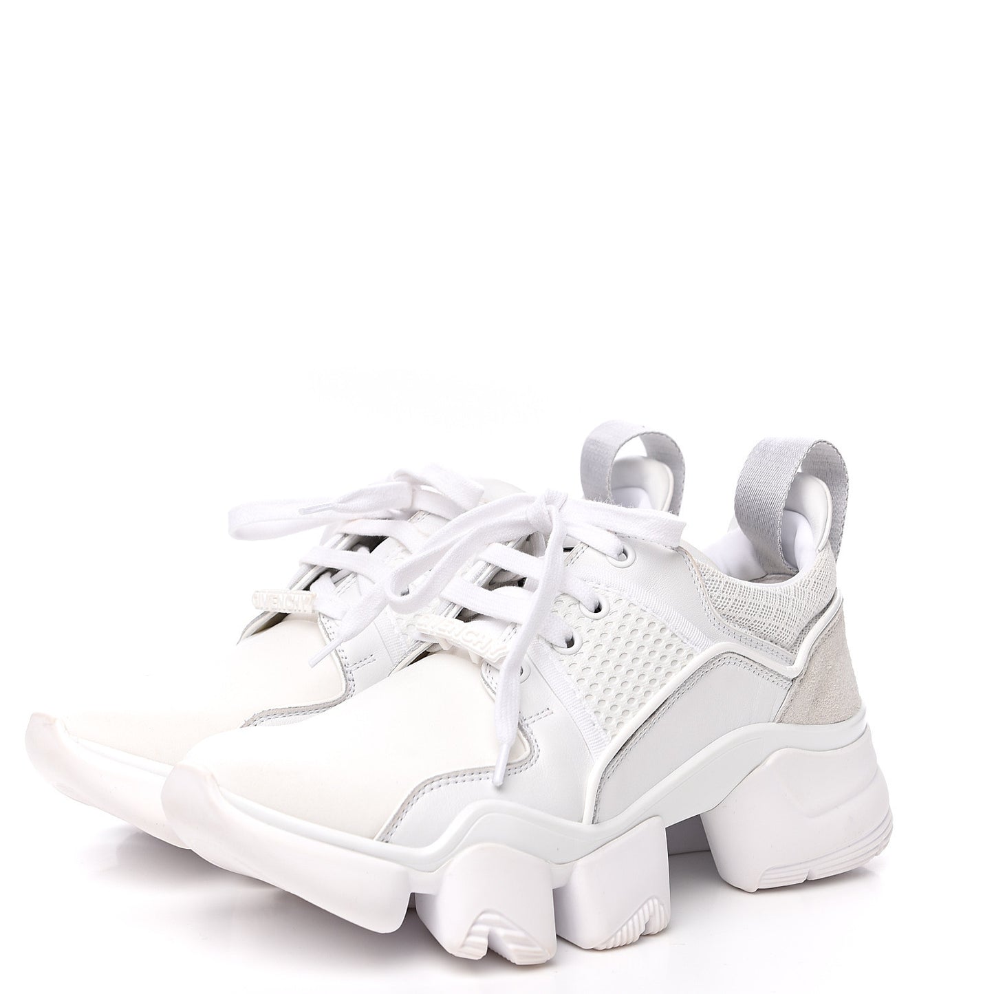 Calfskin Neoprene Jaw Low Sneakers 38 White