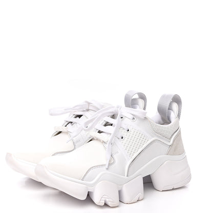 Givenchy Calfskin Neoprene Jaw Low Sneakers 38 White 3 of 9