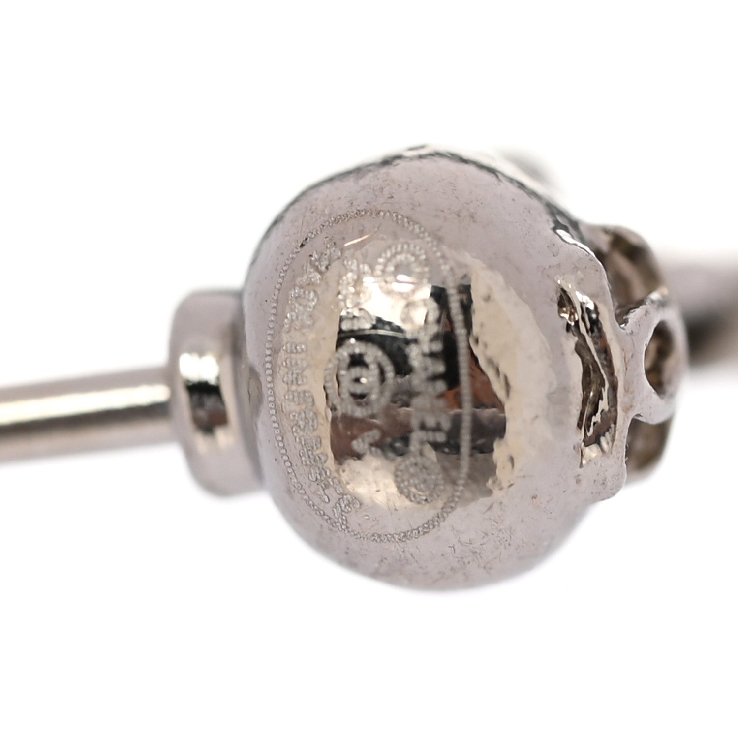 Chanel Baguette Crystal CC Drop Earrings Silver 4 of 4