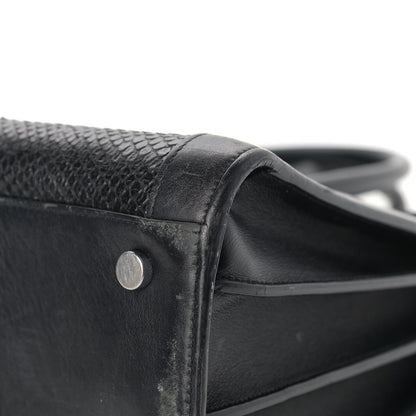 Saint Laurent Python Calfskin Embossed Small Sac de Jour Black 11 of 23