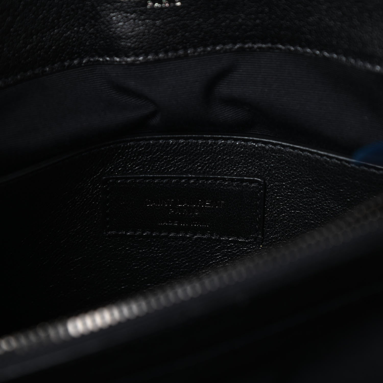 Saint Laurent Sheepskin Matelasse Chevron Monogram Monochrome Large College Satchel Black 6 of 9