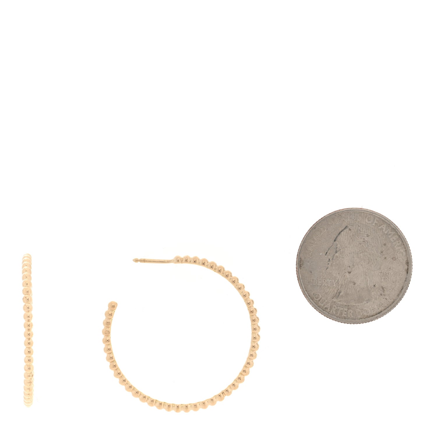 Van Cleef & Arpels 18K Yellow Gold Small Perlee Hoop Earrings 2 of 4