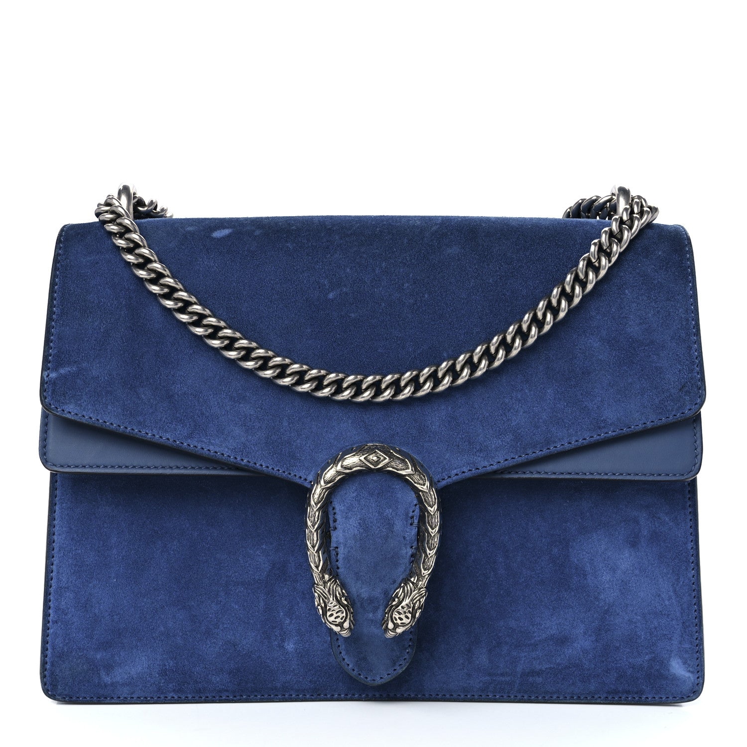 Gucci Suede Medium Dionysus Shoulder Bag Blue 1 of 16