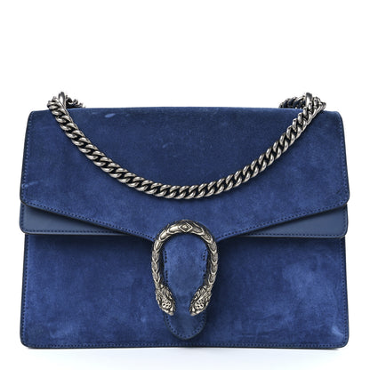 Gucci Suede Medium Dionysus Shoulder Bag Blue 1 of 16