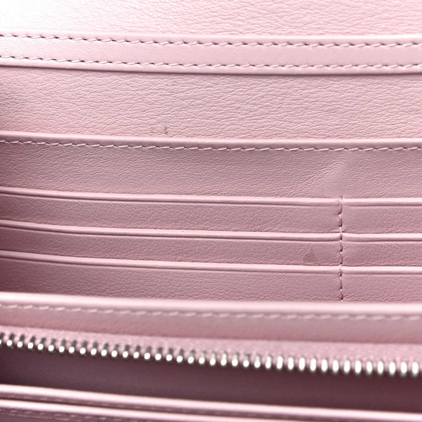 Calfskin Bi-Color Envelope Chain Wallet Pink Black