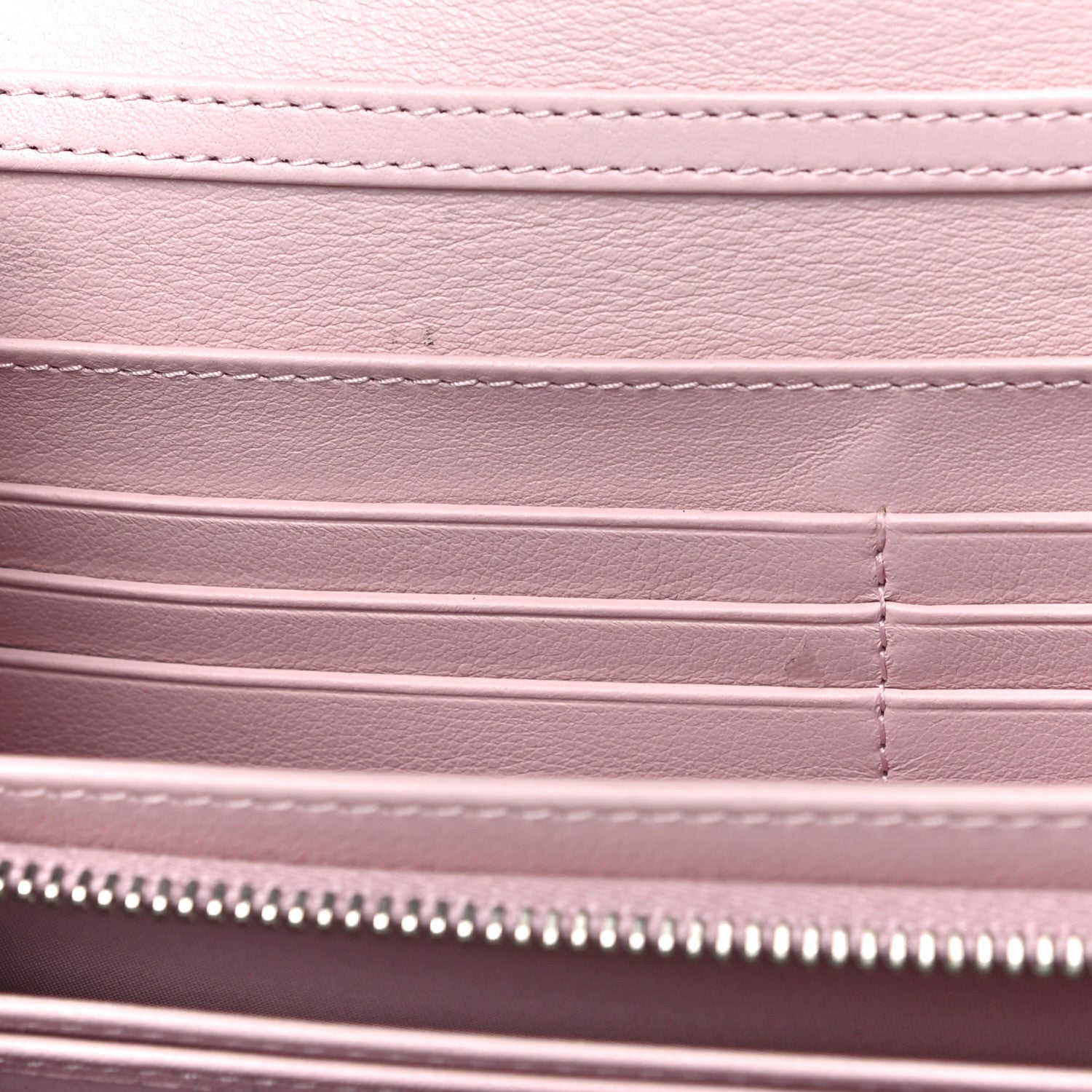 Christian Dior Calfskin Bi-Color Envelope Chain Wallet Pink Black 10 of 15