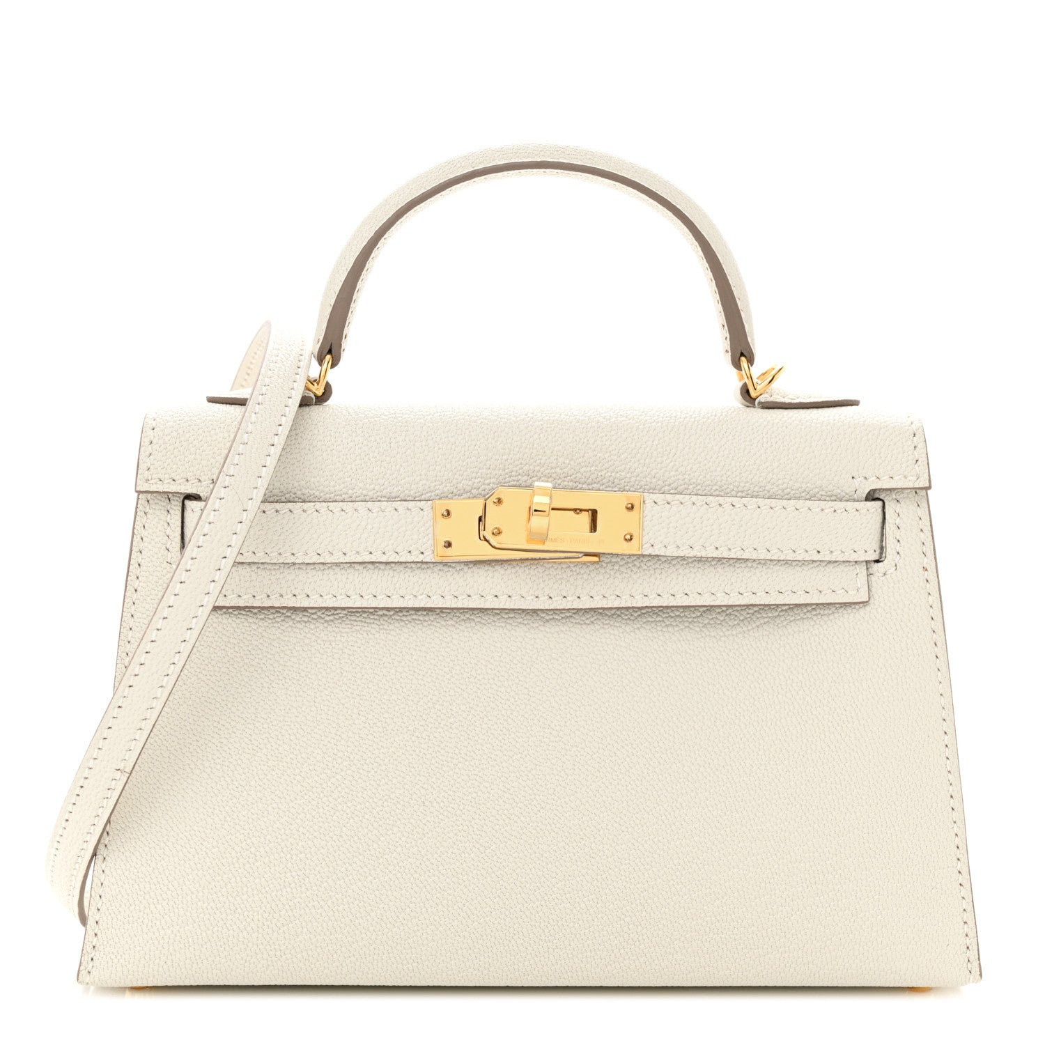 Hermes Chevre Mysore Mini Kelly Sellier 20 Mushroom 1 of 14