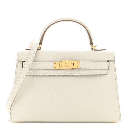 Hermes Chevre Mysore Mini Kelly Sellier 20 Mushroom 1 of 14